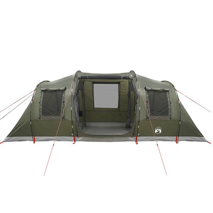 vidaXL Camping Tent Tunnel 4-Person Olive Green Waterproof 6