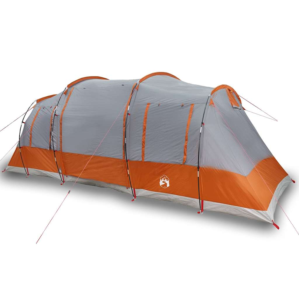 vidaXL Family Tent Tunnel 6-Person Grey Waterproof 2