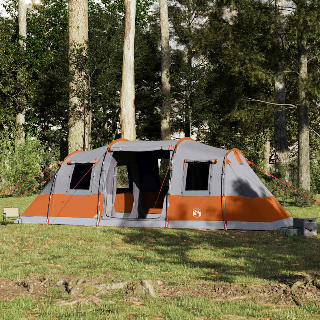 vidaXL Family Tent Tunnel 6-Person Grey Waterproof 4