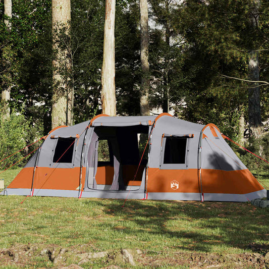 vidaXL Family Tent Tunnel 6-Person Grey Waterproof 1