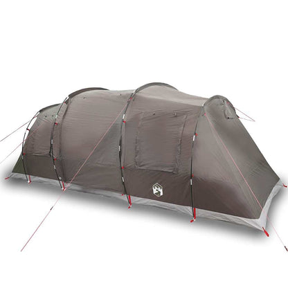vidaXL Family Tent Tunnel 6-Person Brown Waterproof 2