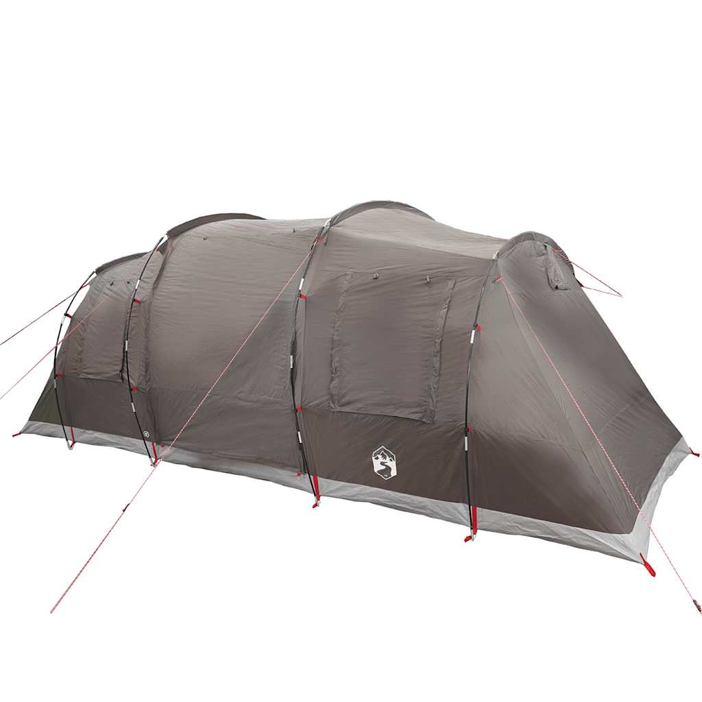 vidaXL Family Tent Tunnel 6-Person Brown Waterproof 3