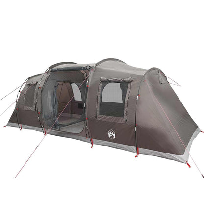 vidaXL Family Tent Tunnel 6-Person Brown Waterproof 5