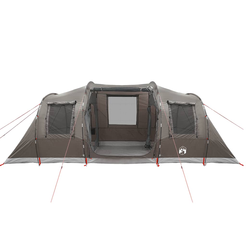 vidaXL Family Tent Tunnel 6-Person Brown Waterproof 6