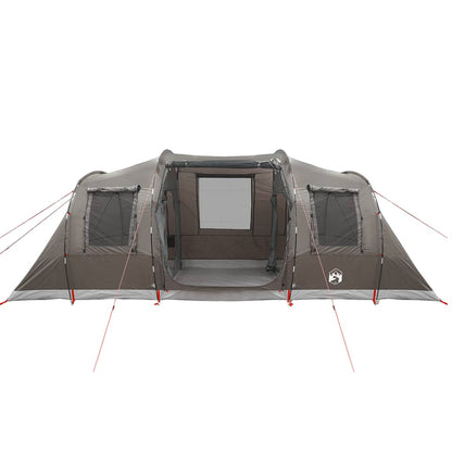 vidaXL Family Tent Tunnel 6-Person Brown Waterproof 6