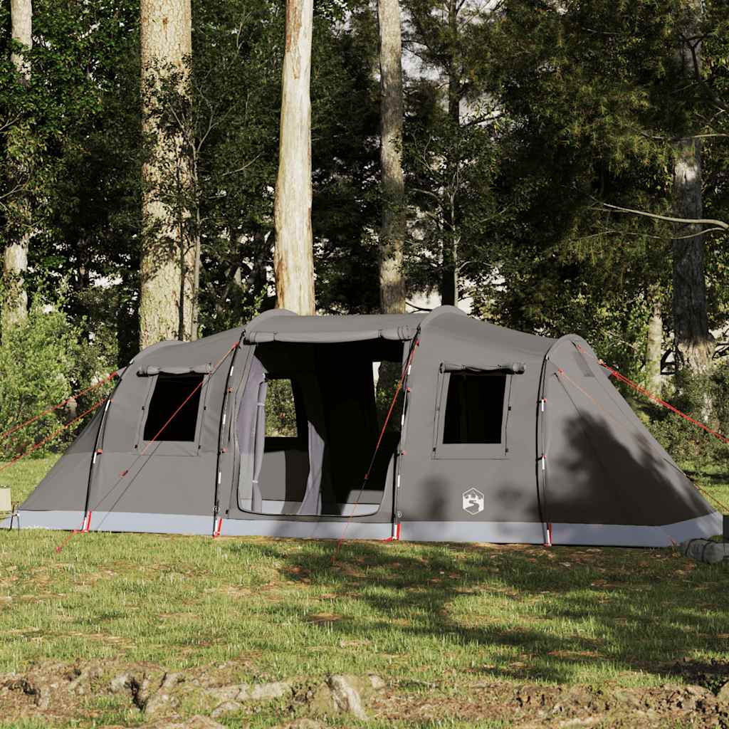 vidaXL Family Tent Tunnel 6-Person Brown Waterproof 1