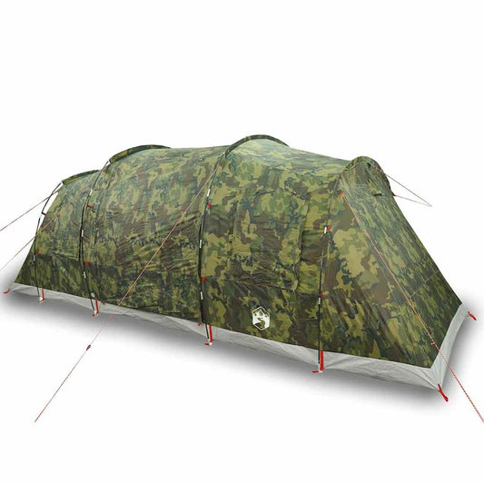 vidaXL Family Tent Tunnel 6-Person Camouflage Waterproof 2