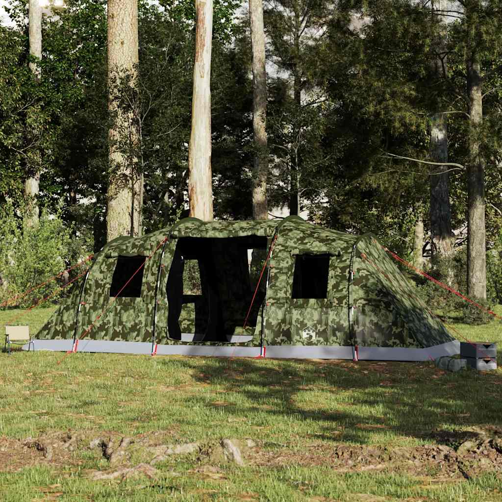 vidaXL Family Tent Tunnel 6-Person Camouflage Waterproof 4