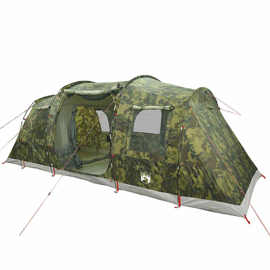 vidaXL Family Tent Tunnel 6-Person Camouflage Waterproof 5