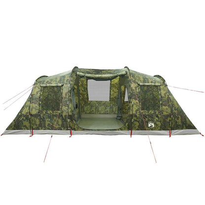 vidaXL Family Tent Tunnel 6-Person Camouflage Waterproof 6