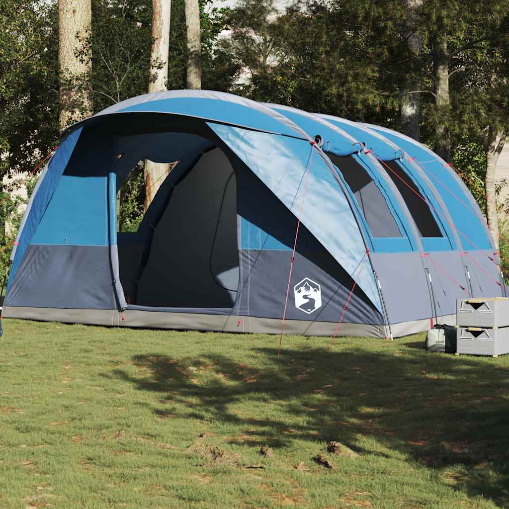 vidaXL Camping Tent Tunnel 5-Person Blue Waterproof 1