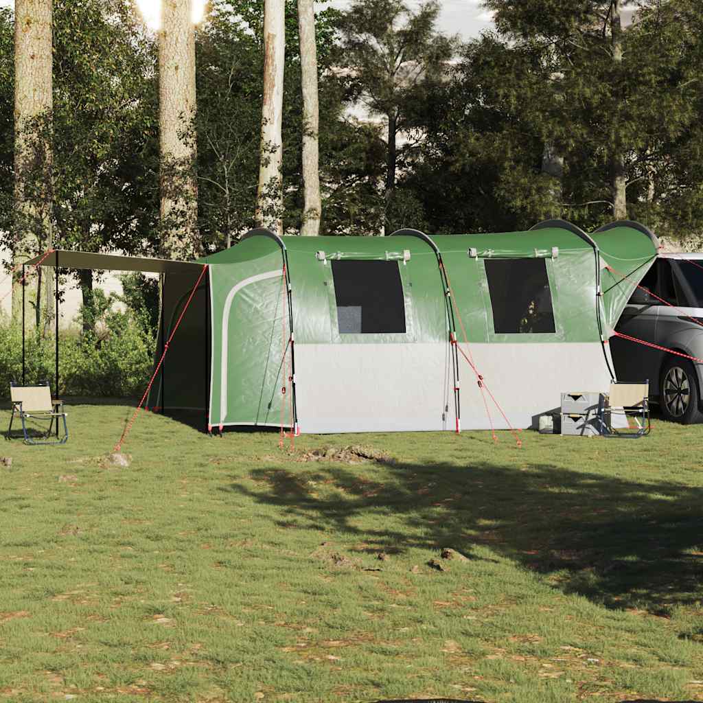 vidaXL Car Tent 4-Person Green Waterproof 3