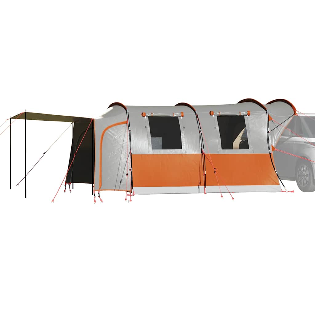 vidaXL Car Tent 4-Person Grey and Orange Waterproof 1