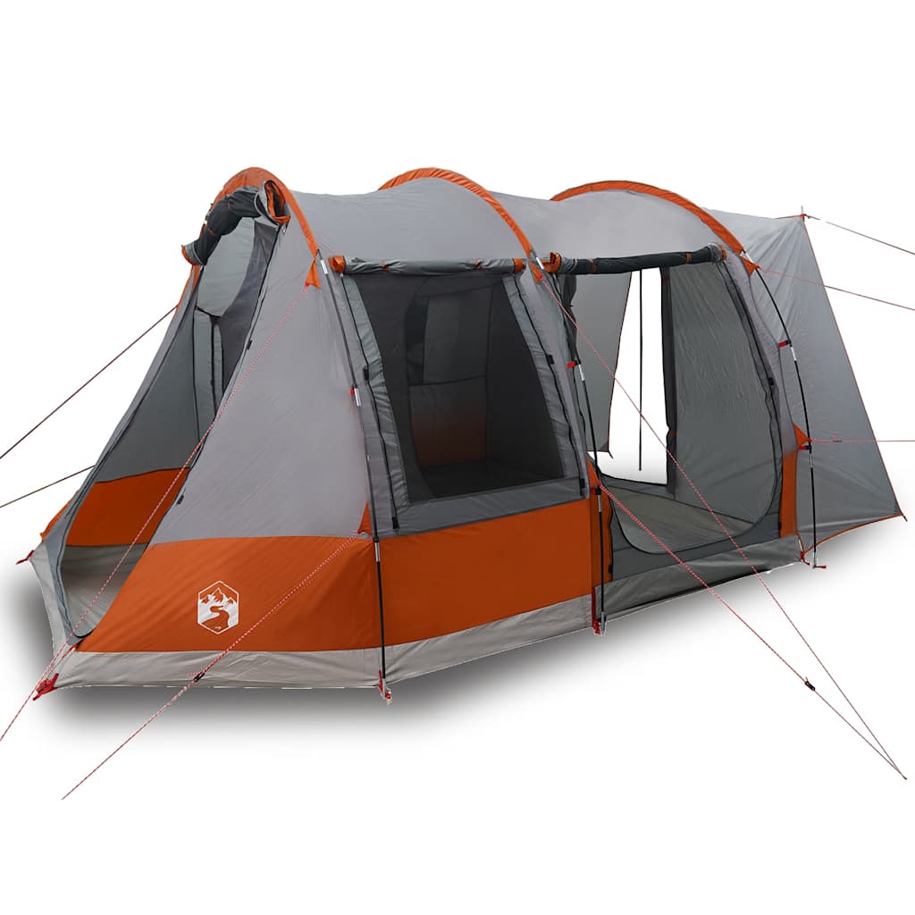 vidaXL Car Tent 2-Person Grey and Orange Waterproof 2