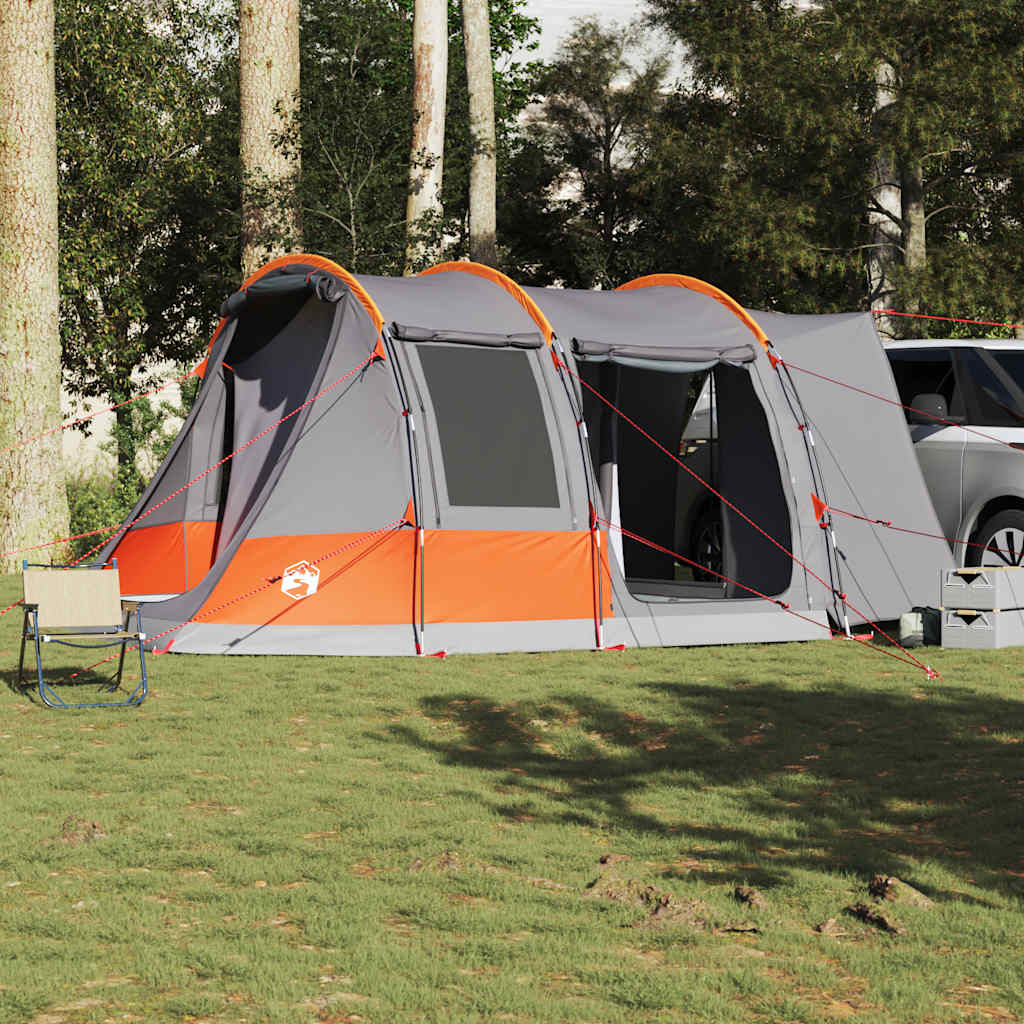 vidaXL Car Tent 2-Person Grey and Orange Waterproof 3