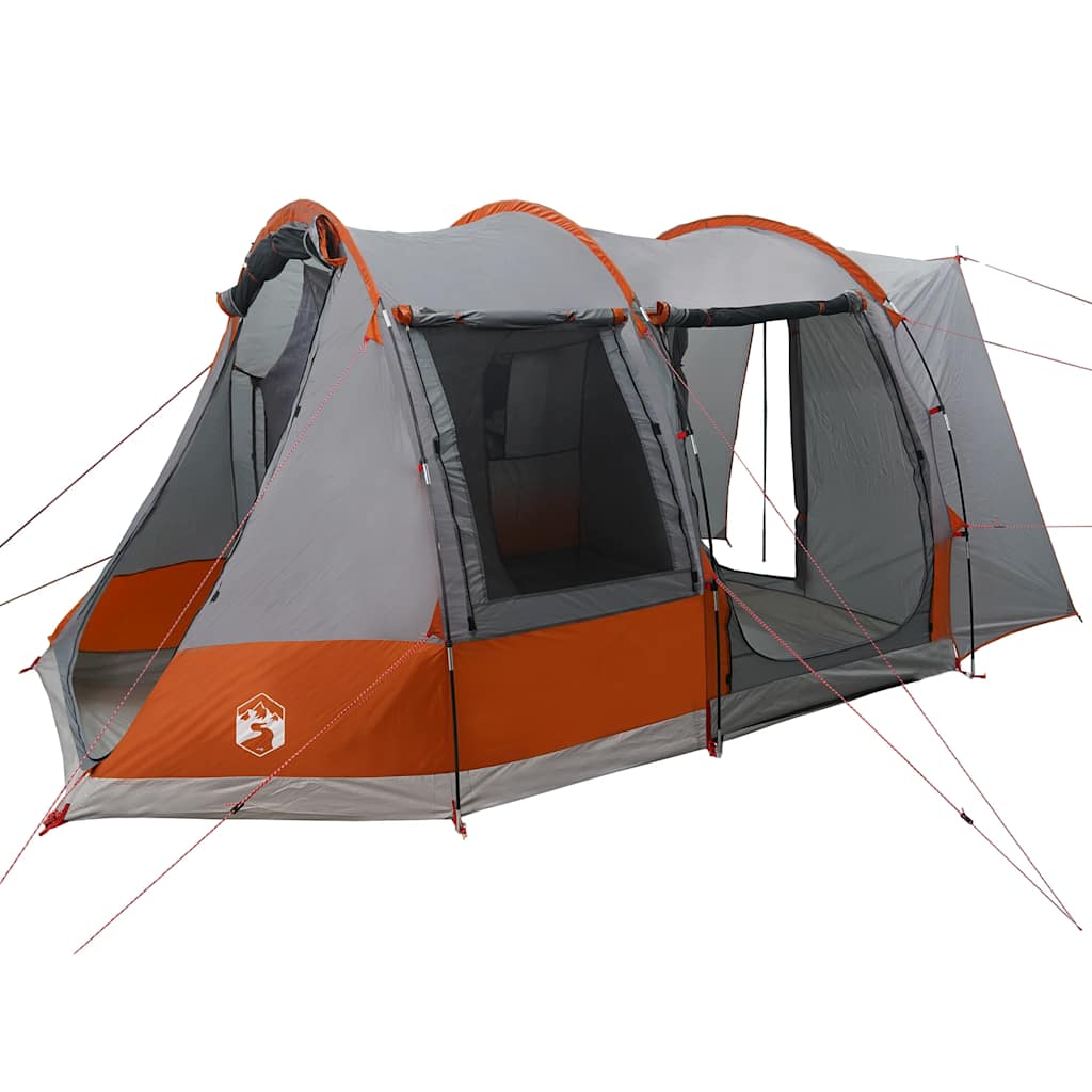 vidaXL Car Tent 2-Person Grey and Orange Waterproof 4