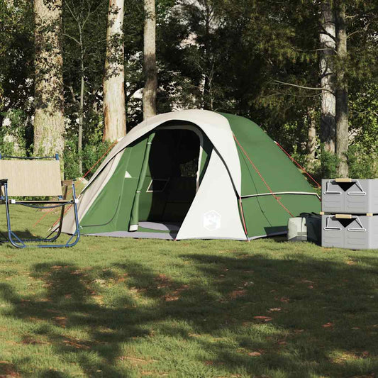 Family Tent Cabin 6-Person Waterproof Green