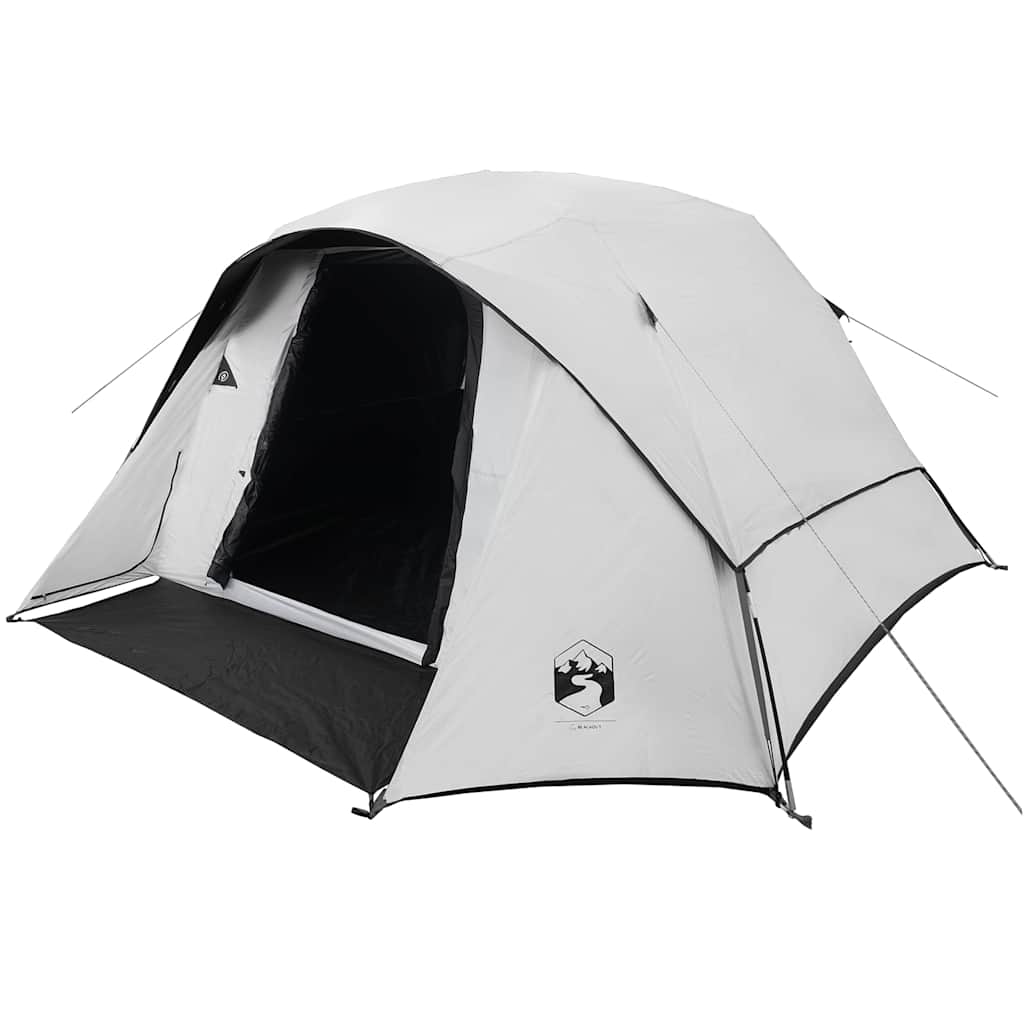 vidaXL Family Tent Cabin 6-Person White Blackout Fabric Waterproof 3