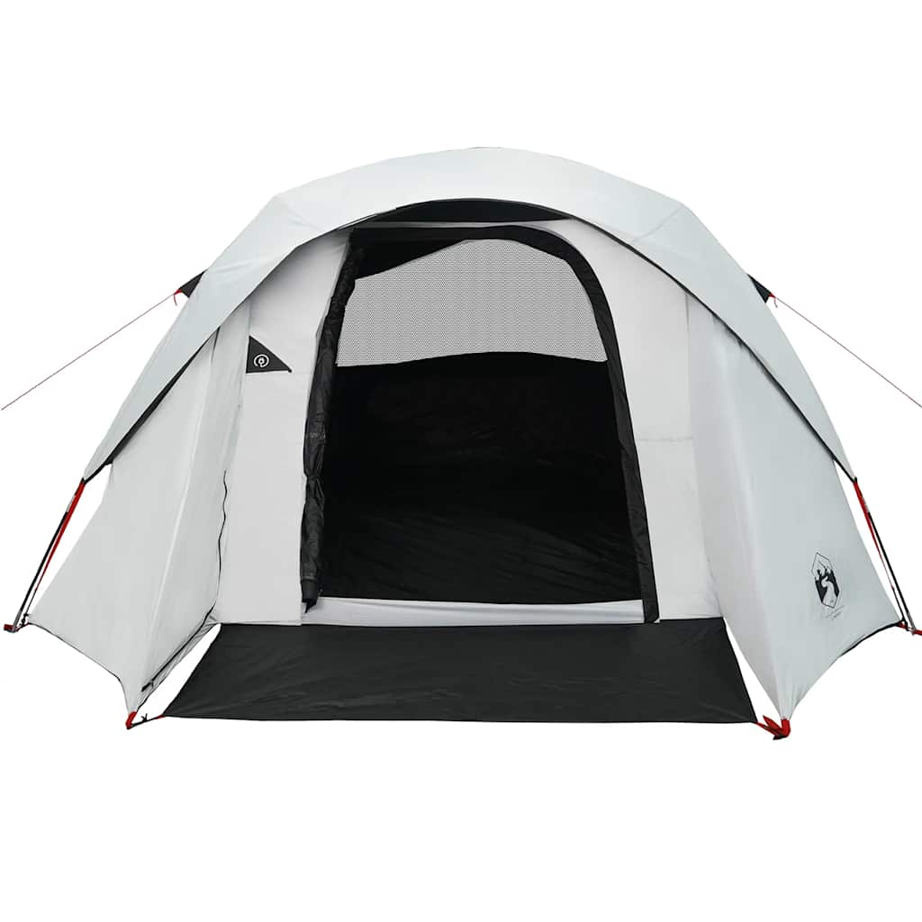vidaXL Family Tent Cabin 6-Person White Blackout Fabric Waterproof 4