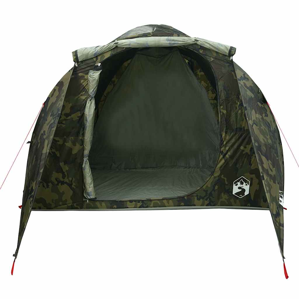 vidaXL Family Tent Tunnel 6-Person Camouflage Water-resistant 5
