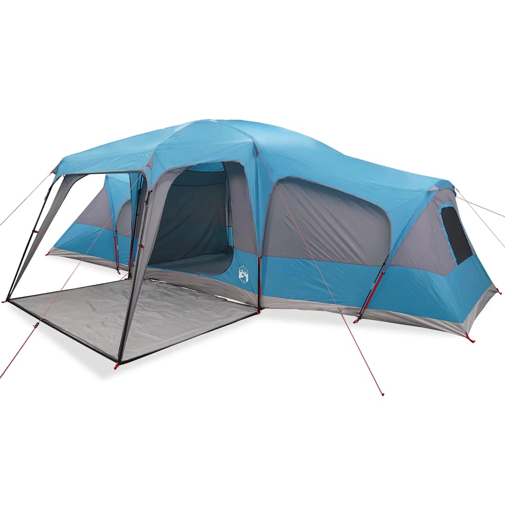 vidaXL Family Tent with Porch Dome 9-Person Blue Waterproof 2