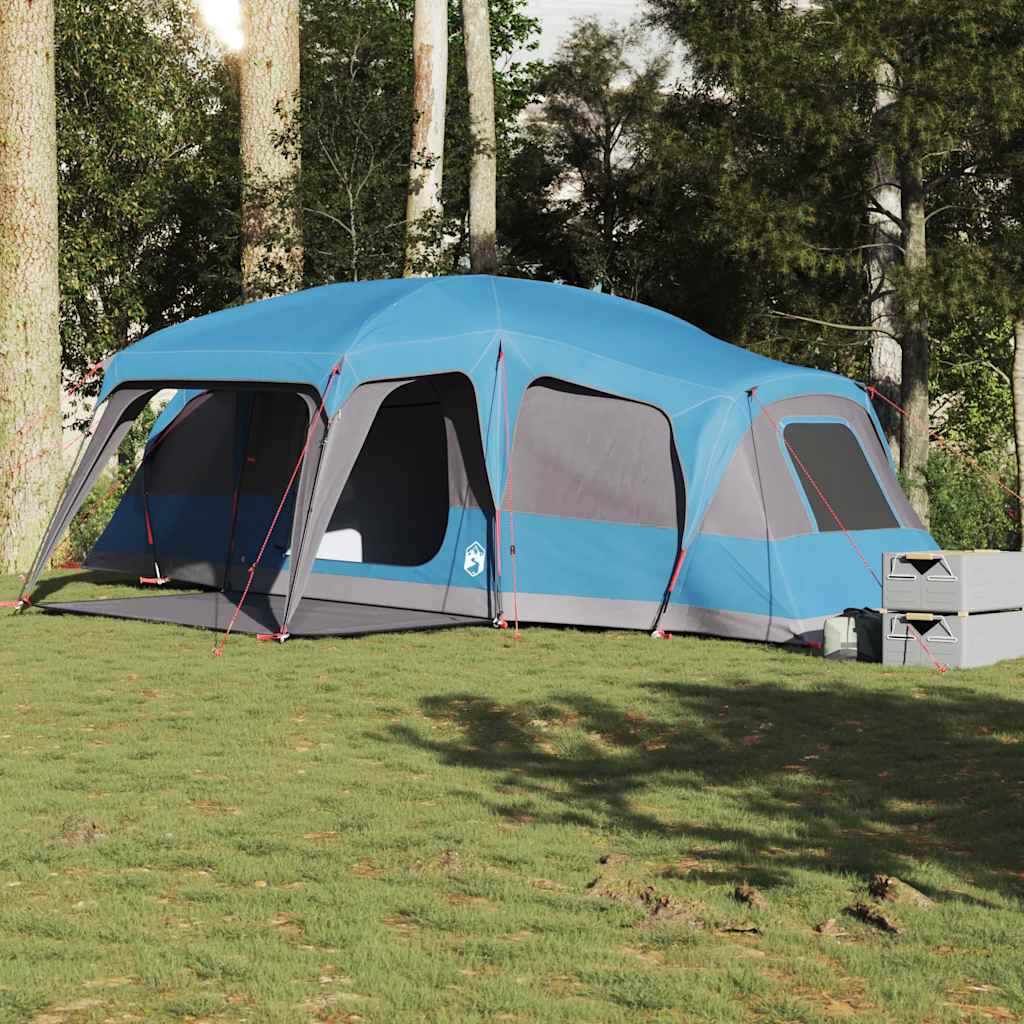 vidaXL Family Tent with Porch Dome 9-Person Blue Waterproof 3
