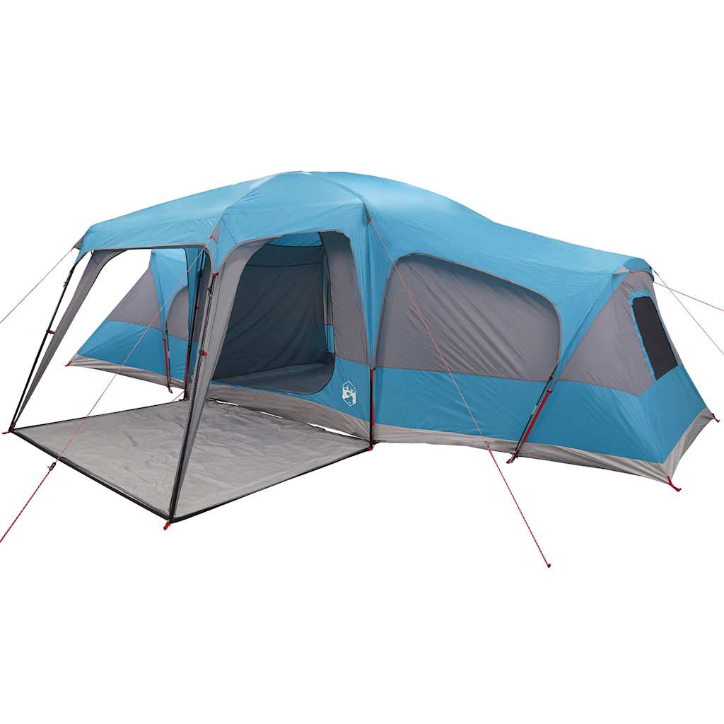 vidaXL Family Tent with Porch Dome 9-Person Blue Waterproof 4
