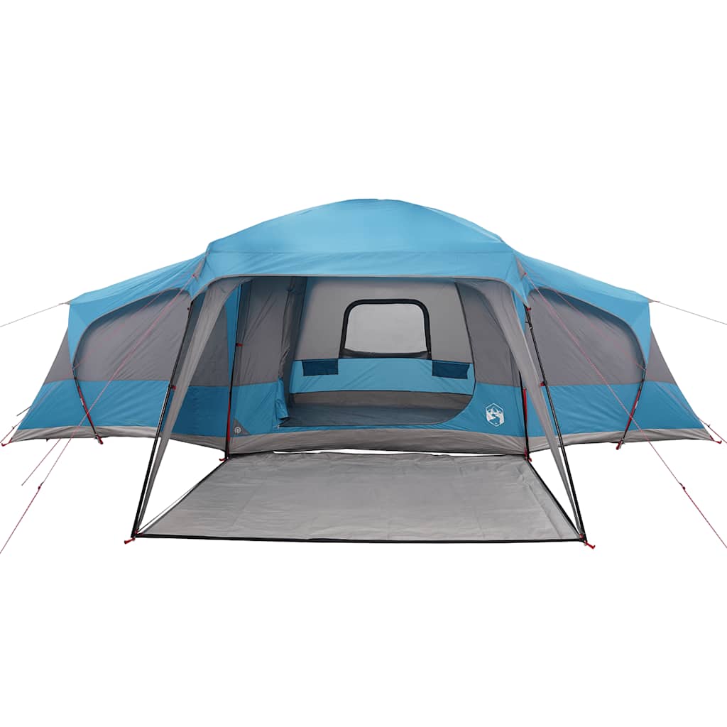 vidaXL Family Tent with Porch Dome 9-Person Blue Waterproof 5