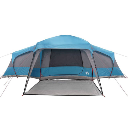 vidaXL Family Tent with Porch Dome 9-Person Blue Waterproof 6