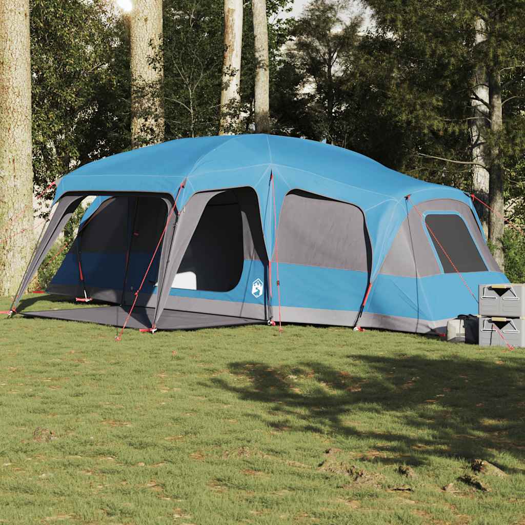 vidaXL Family Tent with Porch Dome 9-Person Blue Waterproof 1