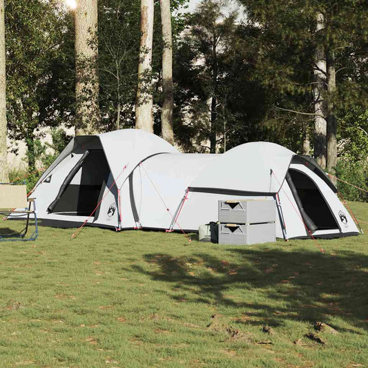 vidaXL Camping Tent 5-Person White Blackout Fabric Waterproof 1