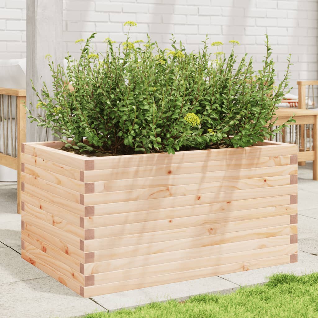 Garden Planter 50x50x45.5 cm Solid Wood Pine Open Bottom Natural Pine 90 cm 60 cm