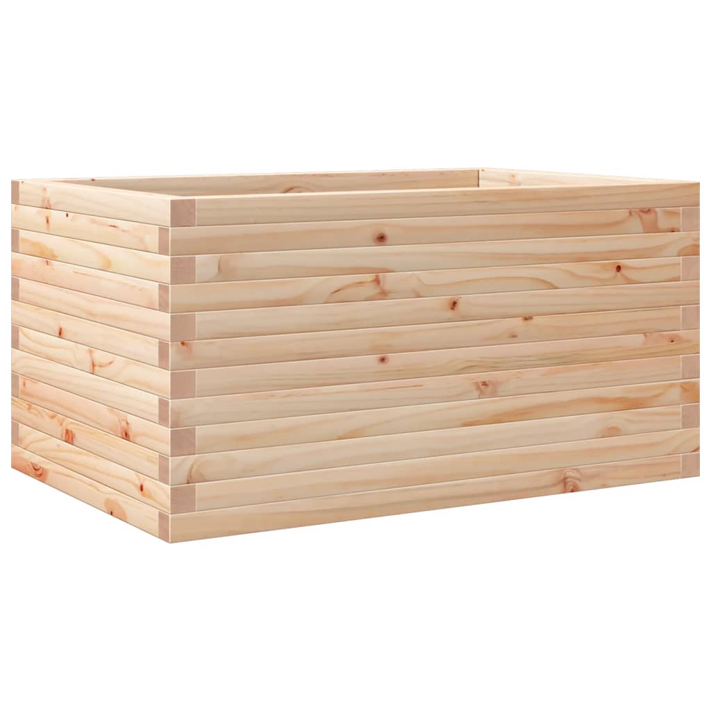 Garden Planter 50x50x45.5 cm Solid Wood Pine Open Bottom Natural Pine 90 cm 60 cm