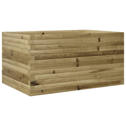 Garden Planter 50x50x45.5 cm Impregnated Wood Pine Open Bottom Natural Impregnated 90 cm 60 cm