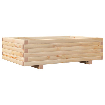 Garden Planter 40x40x26.5 cm Solid Wood Pine with Legs Natural Pine 90 cm