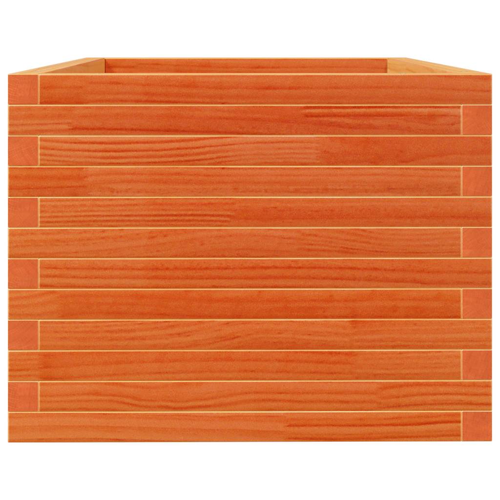Garden Planter 60x60x49.5 cm Solid Wood Pine with Legs Wax brown 90 cm
