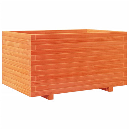 Garden Planter 60x60x49.5 cm Solid Wood Pine with Legs Wax brown 90 cm