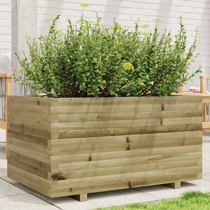 Garden Planter 60x60x49.5 cm Solid Wood Pine with Legs Natural impregnated 90 cm