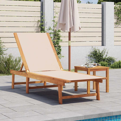 vidaXL Sun Loungers 2 pcs Solid Wood Acacia and Textilene