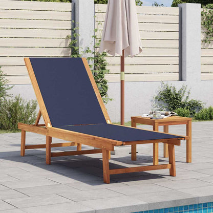 vidaXL Sun Loungers 2 pcs Solid Wood Acacia and Textilene