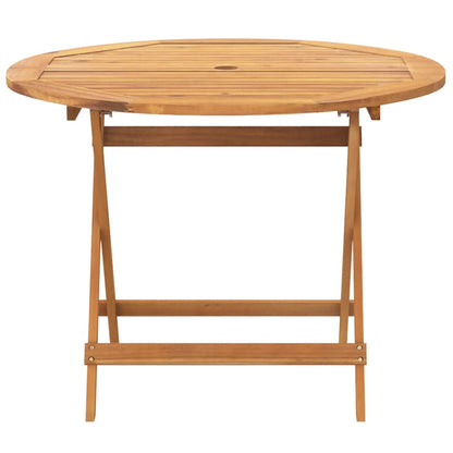 vidaXL 5 Piece Garden Dining Set Beige Polypropylene and Solid Wood 5