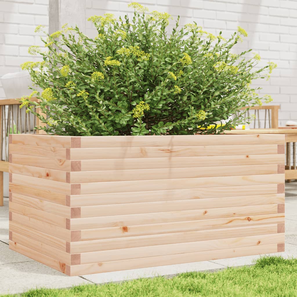 Garden Planter Solid Wood Pine Stackable Natural Pine 90 cm 46 cm 60 cm