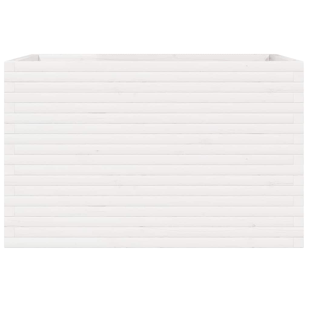 vidaXL Garden Planter White 110x60x68.5 cm Solid Wood Pine 5
