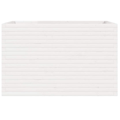 vidaXL Garden Planter White 110x60x68.5 cm Solid Wood Pine 5