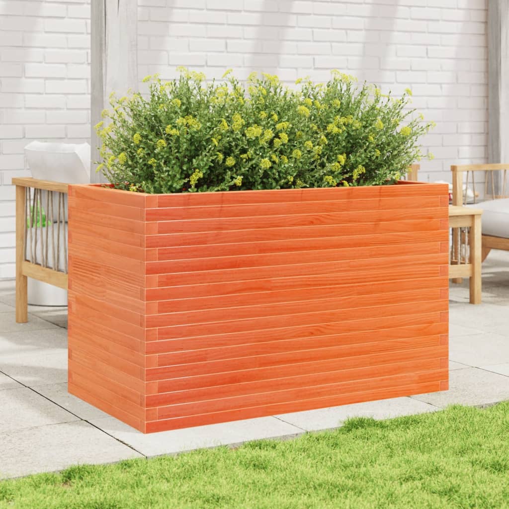 vidaXL Garden Planter Wax Brown 110x60x68.5 cm Solid Wood Pine 3