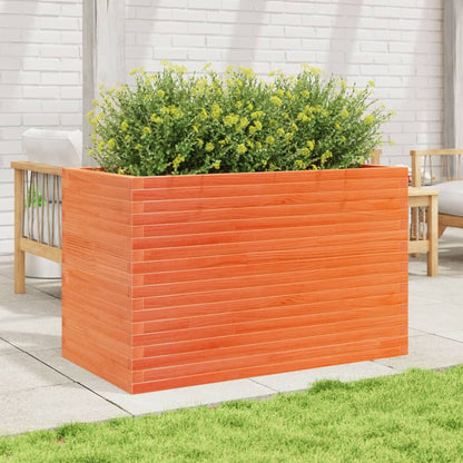 vidaXL Garden Planter Wax Brown 110x60x68.5 cm Solid Wood Pine 3