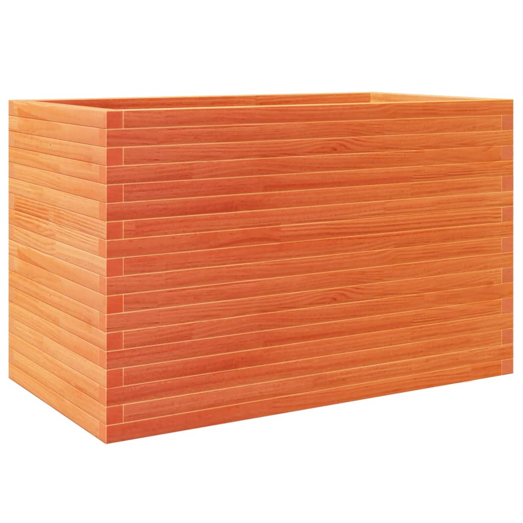vidaXL Garden Planter Wax Brown 110x60x68.5 cm Solid Wood Pine 5