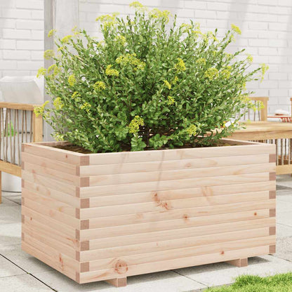 Garden Planter Solid Wood Pine Stackable Natural Pine 90 cm 49.5 cm 60 cm