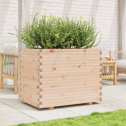 Garden Planter Solid Wood Pine Stackable Natural Pine 90 cm 72.5 cm 60 cm