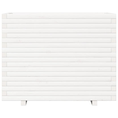vidaXL Garden Planter White 90x60x72,5 cm Solid Wood Pine 4